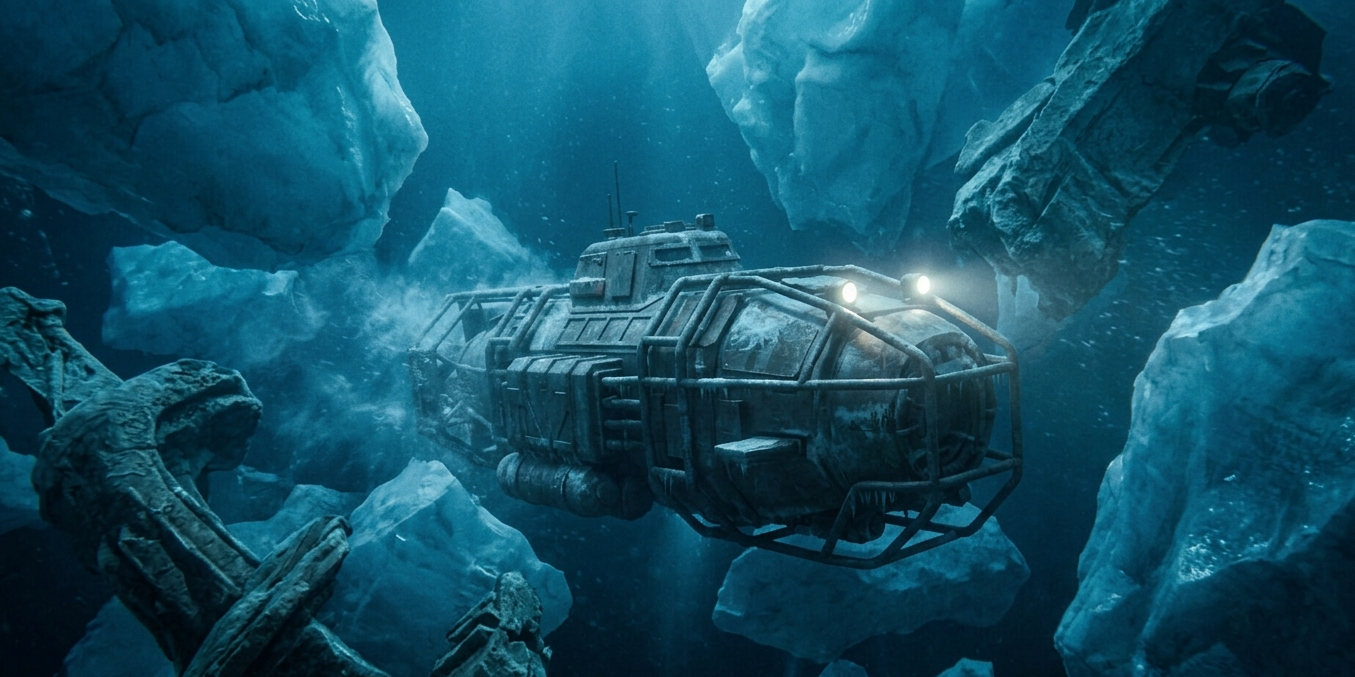 Aegis-7 in the polar ice caverns
