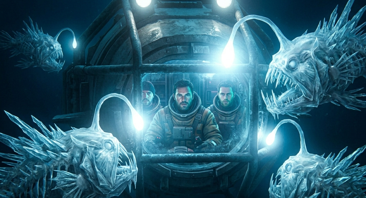 Aegis-7 surrounded by cryo-fauna